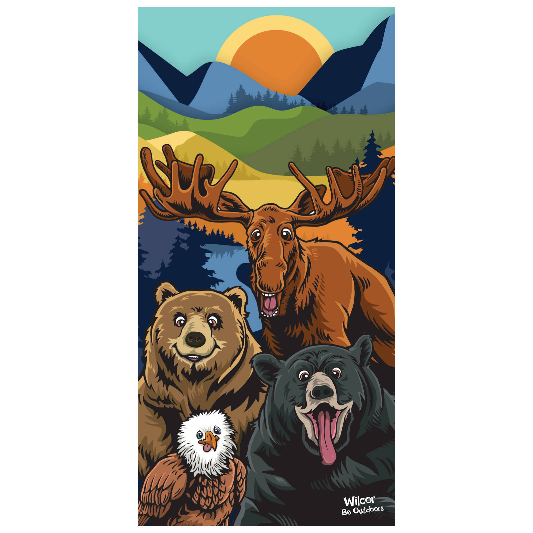 WILDLIFE SELFIE BEACH TOWEL 30X60